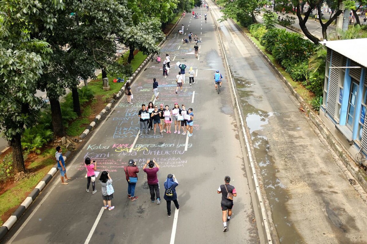 We chalked it up! More pics to come! #lawanpelecehan #mualaibicara #janganmacammacam