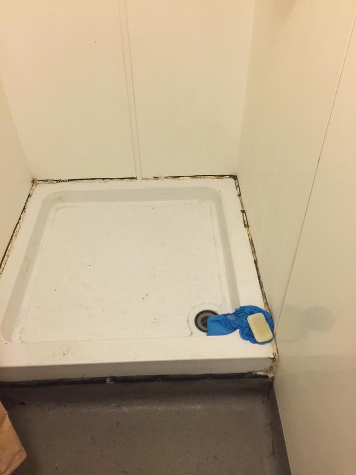 philboramsden's tweet photo. @motoway these are the state of your showers at Heston services. Utter disgrace. It's not just here it's at every one of your facilities. https://t.co/sqtm78zObo