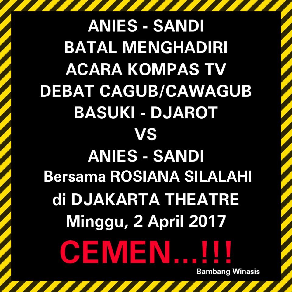 nony_wij's tweet photo. #apaiya anies Cemen ?! #AniesTakutDebat bersama @Rosianna766Hi di @KompasTV cc @pandji @addiems @dr_tompi @cathysharon https://t.co/o6dCBrFZE2