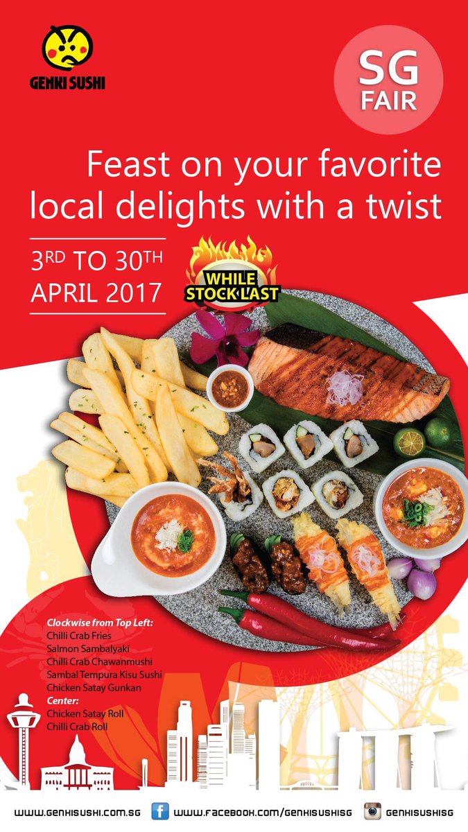 Come indulge in our SG Fair Singapore Promotion featuring our local flavours like chilli crab, sambal &amp; satay!