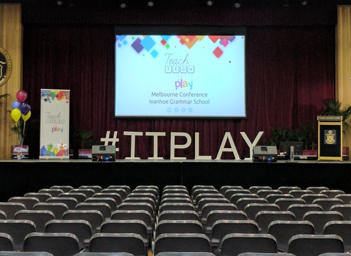TeachTechPlay's tweet photo. We are all set up & ready to welcome teachers from across Australia & NZ at the 2017 #TTPlay Conference #aussieED #vicpln https://t.co/2NkxjYKsnU