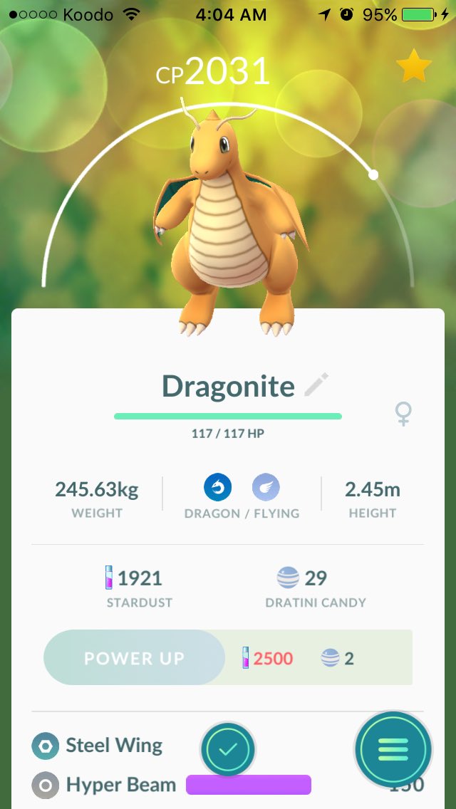 tinytacoturtle's tweet photo. Evolution of the day ! Can't wait to get this BEAST in the gym EHHH ⚡️⚡️⚡️#PokemonGO #TeamInstinct https://t.co/AyoxT6FMDQ