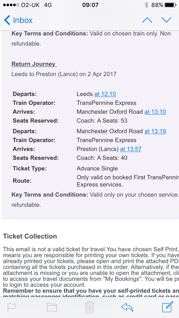 luchodge's tweet photo. @TPEassist Thank you for the form. I'm traveling back today, do the trains have toilet facilities? Journey details as pictured. https://t.co/lhtXprdDfS