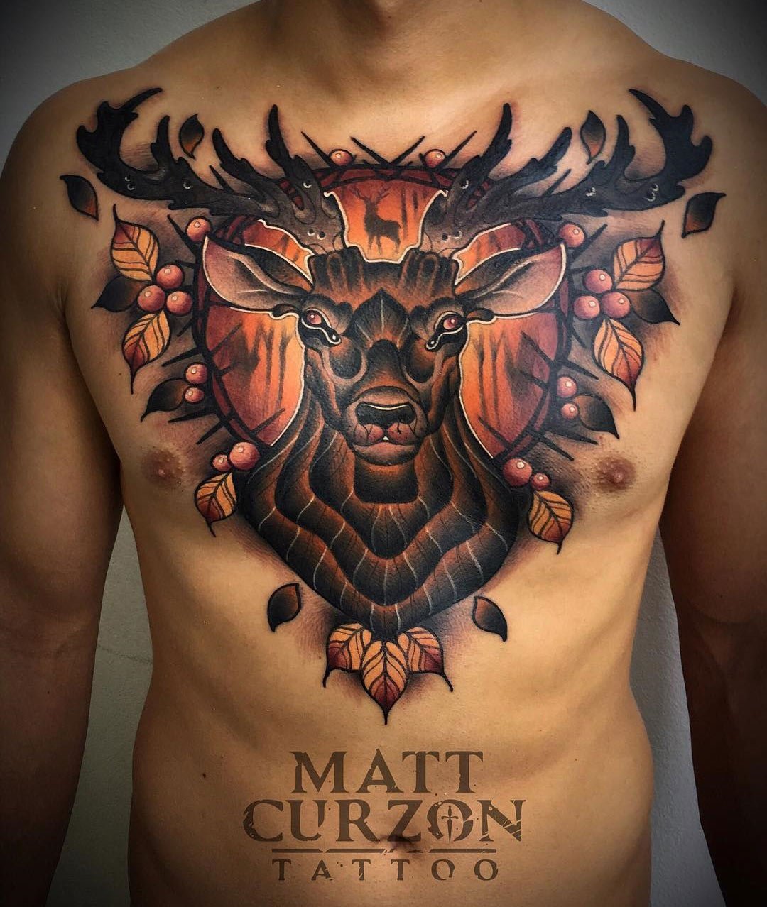 Deer Tattoo - Dark Templar Tattoo - Pracownia Artystyczna Oświęcim