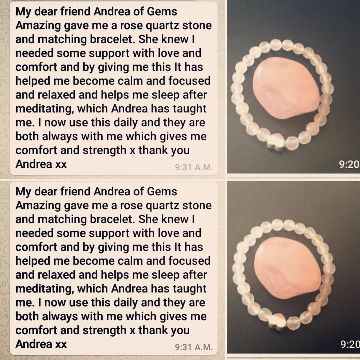 gemsandreagover's tweet photo. A recommendation from a lovely customers thank you Marita xxxxxxxxxxx https://t.co/nXveRSTFGM