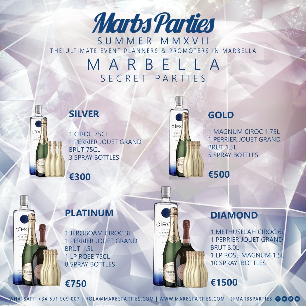Marbella2018's tweet photo. Have you booked your drink package for #MarbsParties opening on Saturday April 29th https://t.co/LiSvVzFHUM #Marbs #Marbella https://t.co/vTMamtxMsJ