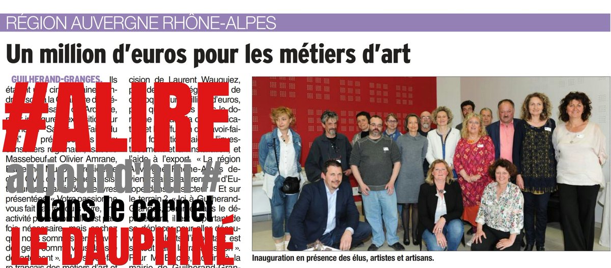 #JEMA2017. #JEdMAofficiel <a href="/metiersdart/">Institut pour les Savoir-Faire Français</a> 
Confirmation du dynamisme de la Région et de #laurentwauquiez 
@villedeGGranges <a href="/auvergnerhalpes/">Auvergne-Rhône-Alpes</a>