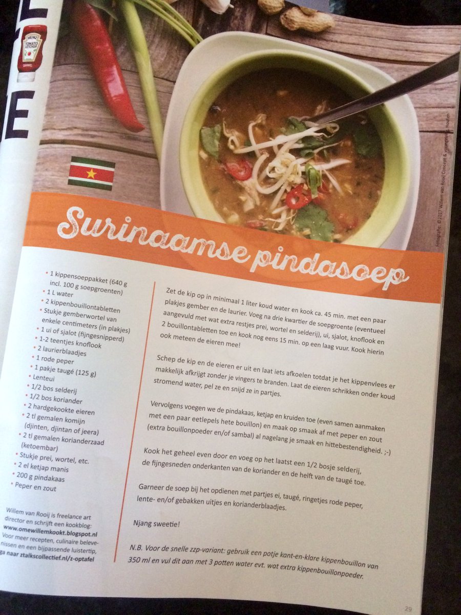 Rooijborstje's tweet image. Omewillemkookt.blogspot.nl ook voor @ZTalks Magazine #pindasoep #suriname #ZTalks