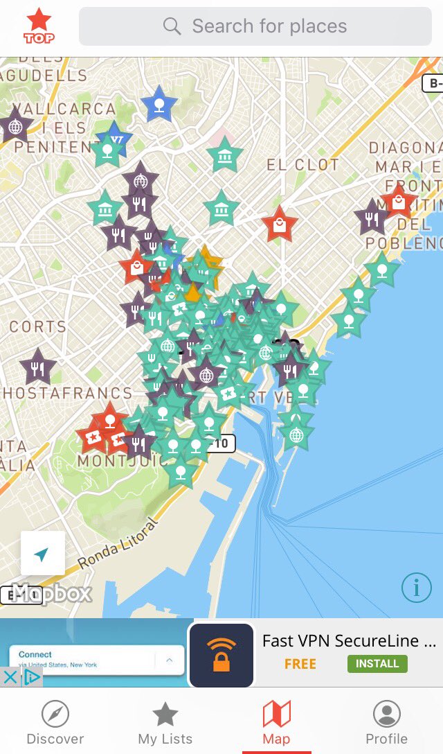 clairegreenway's tweet image. The @ulmon app was a total saviour-offline map with ability to save the spots you want to go etc...ps the green places are where I went 👣😵
