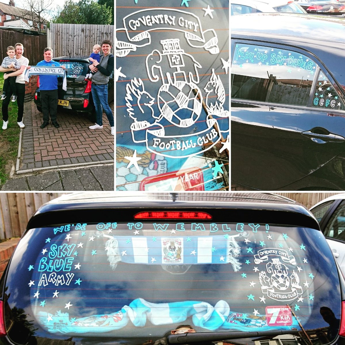 Good luck at Wembley today <a href="/Coventry_City/">Coventry City</a> 💙⚽🏆 sending the boys off in style! #ccfc #skybluearmy #doodlecar #wembley #football #coventrycity
