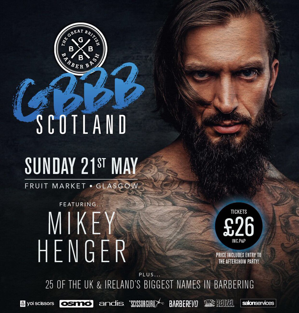 7 WEEKS TO GO!! The countdown is on for <a href="/thebarberbash/">TheBarberBash</a> Glasgow! Barbering Meets Banter!! #gbbb #osmofamily❤