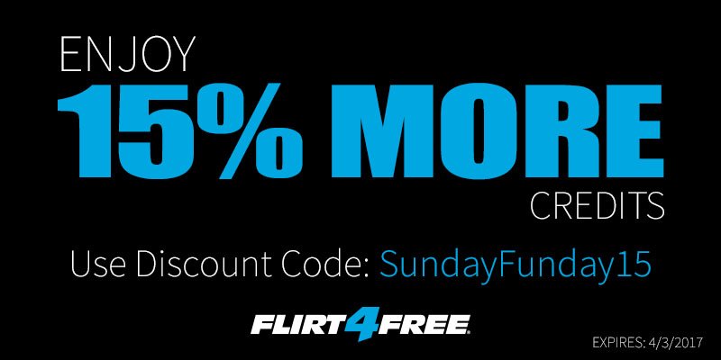 Flirt4Free's tweet photo. Enjoy #SundayFunday with 15% MORE CREDITS! Use the code below at checkout and have fun with your favorite models! https://t.co/0bunlO0TOw https://t.co/sNgSZthQJL