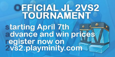 PlayMinity's tweet image. 🔴 JL 2vs2 Tournament 🔴

📅 Starting on April 7th
🖥️ 2vs2.playminity.com

» Maybe there will be a hidden hint   for an upcoming update. 😉