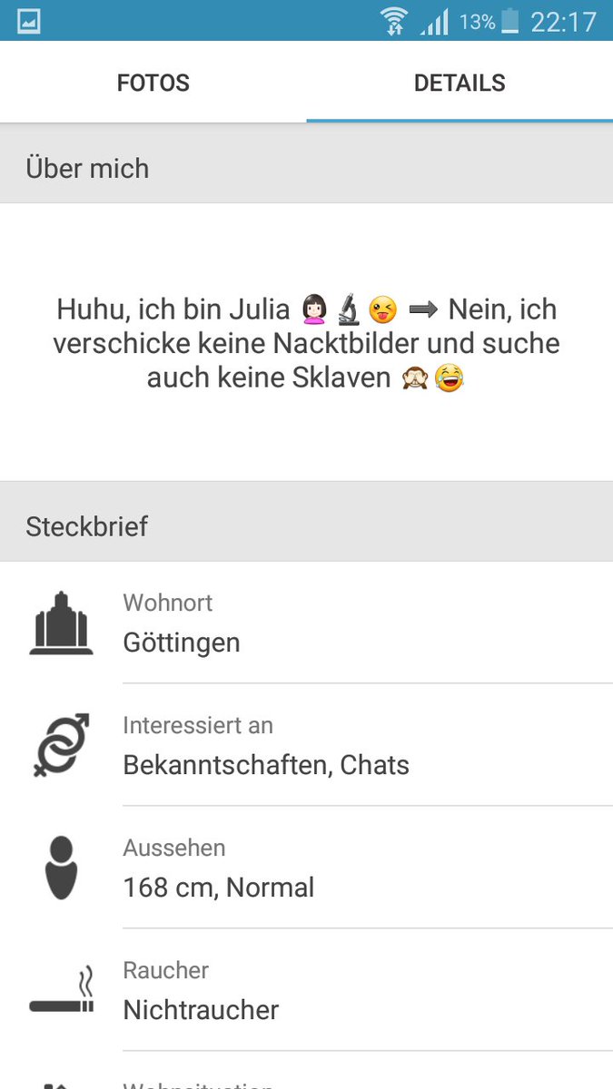 Texte lovoo mich über Text