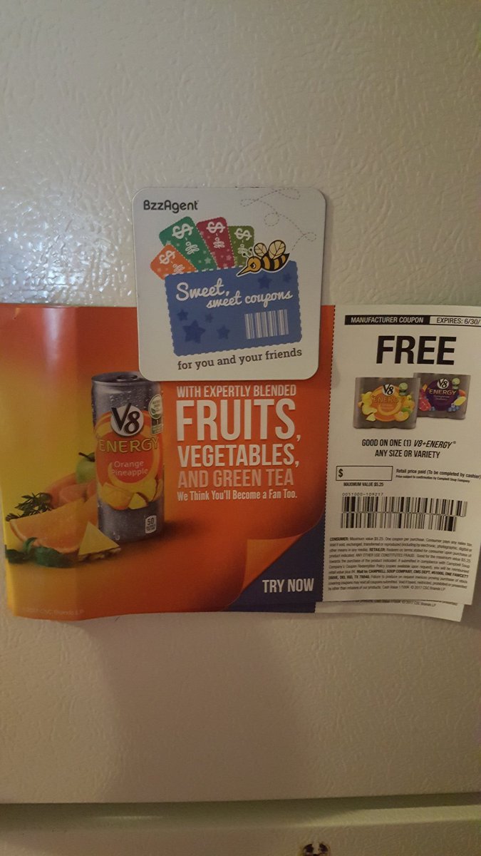 missydawnpoe's tweet photo. #BzzCampaign The perfect place for my #V8Splash+Energy Coupons I received from #BzzAgent #GotItFree #GotACoupon #GotASample https://t.co/r0gNifoECd