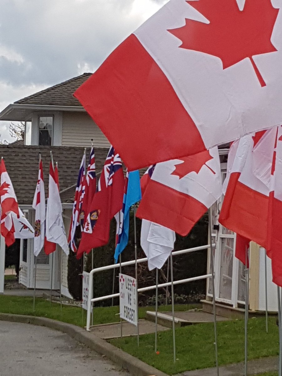 breillyschmidt's tweet photo. One neighbour's tribute to Vimy Ridge. #lestweforget #proudtobecanadian https://t.co/kBlrmoufZ6
