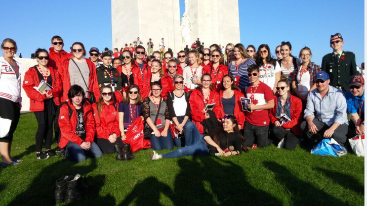 Sherwood students and staff at #Vimy100HWDSB