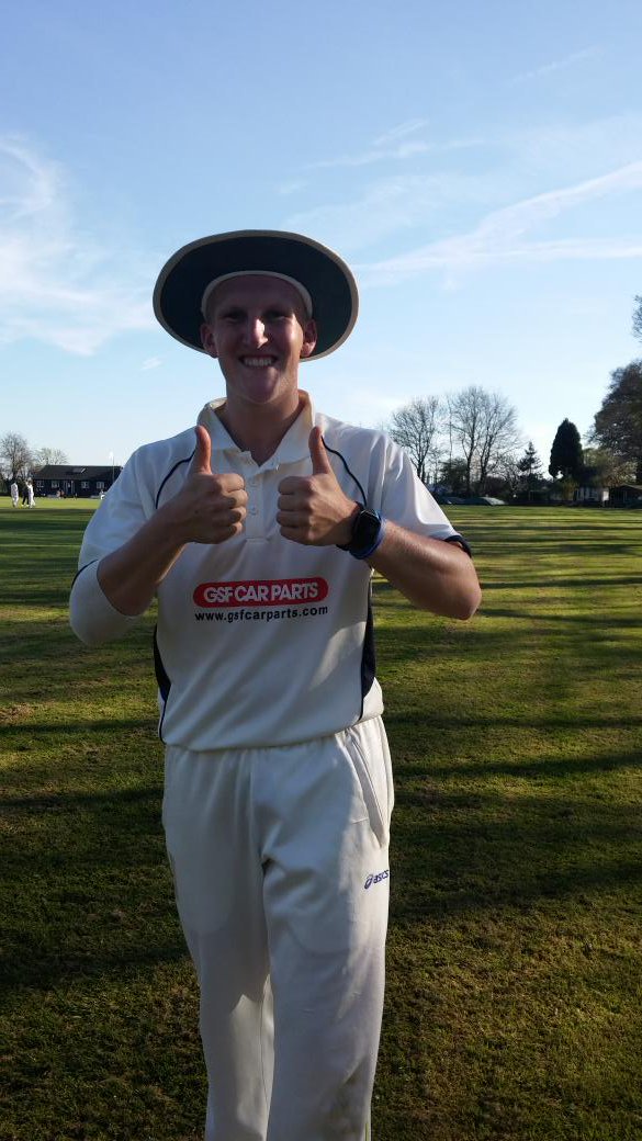 First wicket of the season. Welcome to our lovely club @Lachdog