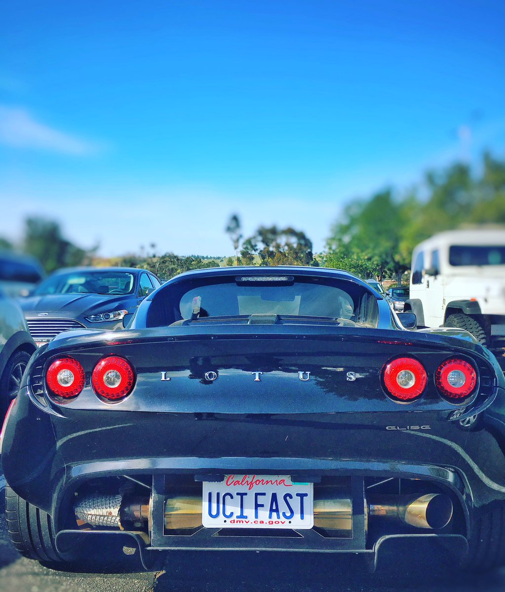 Black Lotus with "UCI Fast" license plate