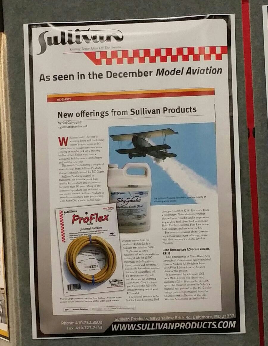 modelaircraft's tweet photo. Spotted at the Sullivan Products booth: Model Avation magazine! #toledoshow #modelaviation https://t.co/Rd0JERFwnL