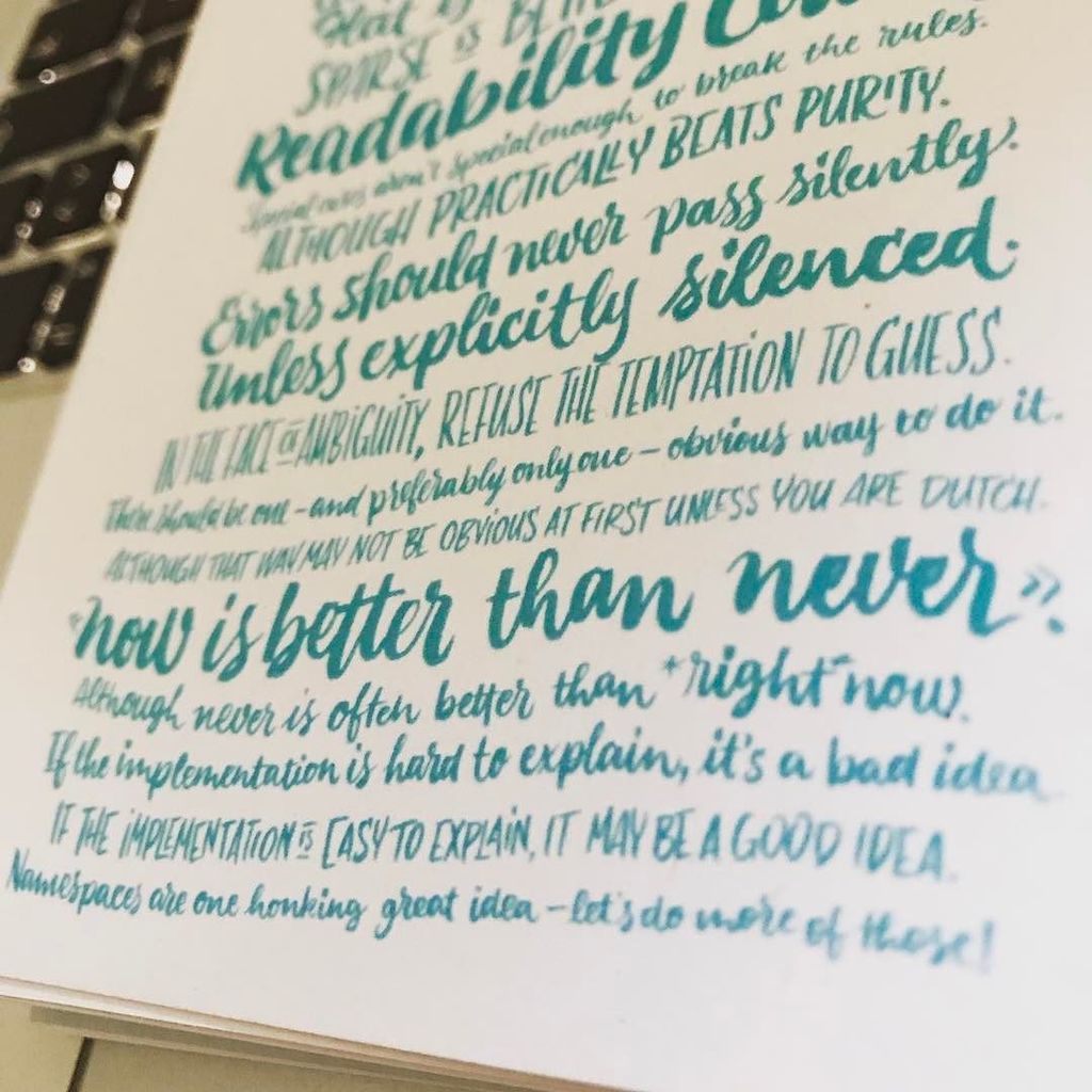 entropiae's tweet image. "Now is better than never." #TheZenOfPython #Pycon #importthis