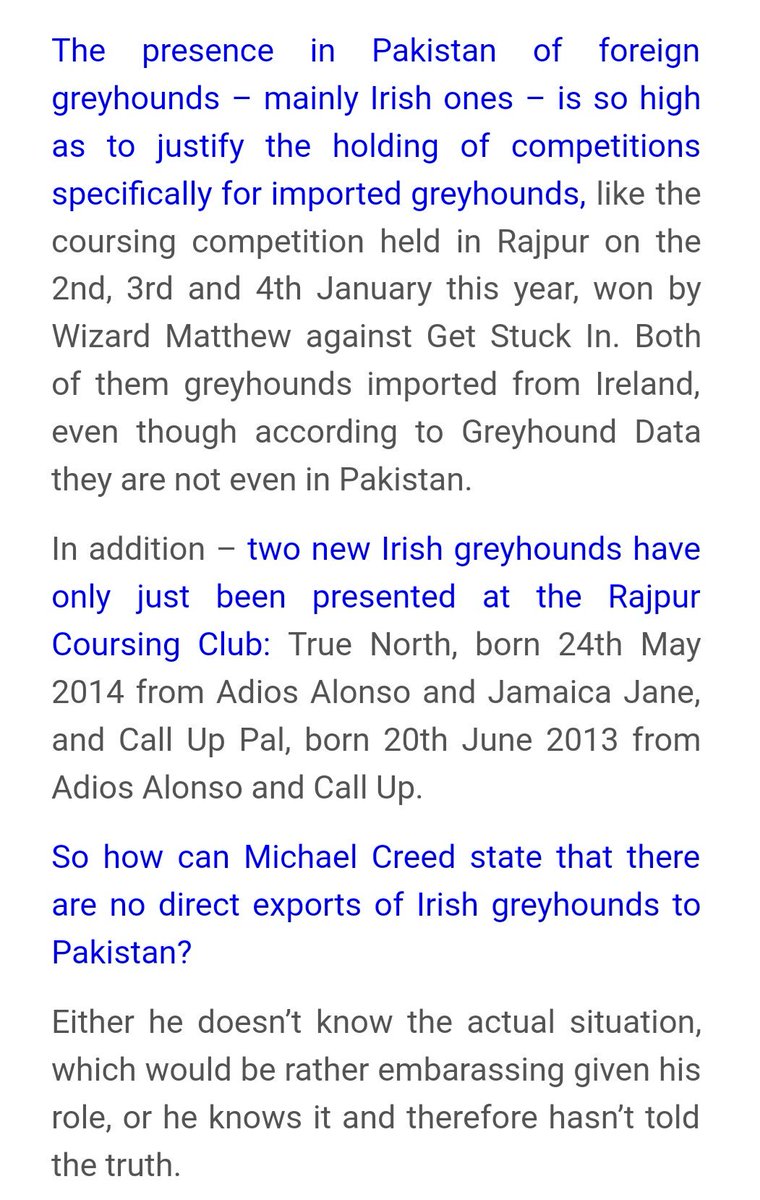 PetLevrieri's tweet photo. ⚠#IRELAND TO #PAKISTAN
A ONE WAY TICKET FOR #GREYHOUNDS 🆘
🆕Inquire on the lies of irish Min. @creedcnw 
https://t.co/m2NBS59U5v https://t.co/codTcWDT2Y