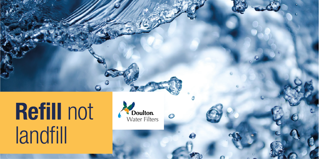 DoultonWater's tweet photo. Doulton® actively promotes an affordable eco-friendly ethos, affectionately known to us as “refill not landfill.” #CeramicFilters https://t.co/wFi7r2ocF8