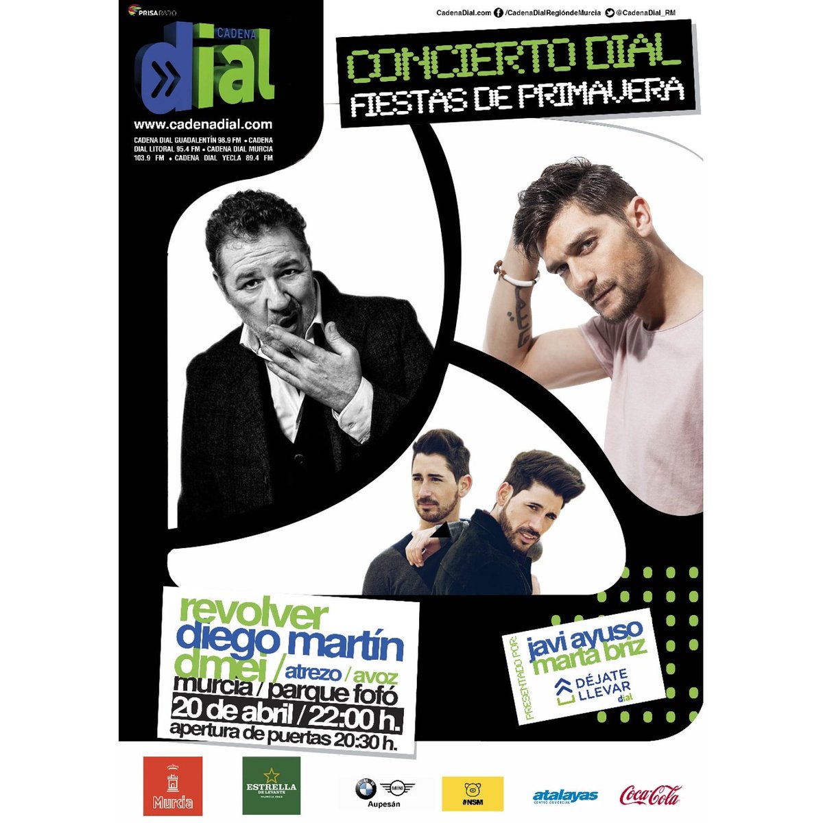 El 20 de abril estaremos en el #ParqueFofó de #Murcia junto a <a href="/OficialRevolver/">Carlos Goñi/Revólver</a> <a href="/DiegoMartinOfic/">Diego Martín</a> @AvozOficial <a href="/AtrezoOficial/">Jose Atrezo</a> OS ESPERAMOS