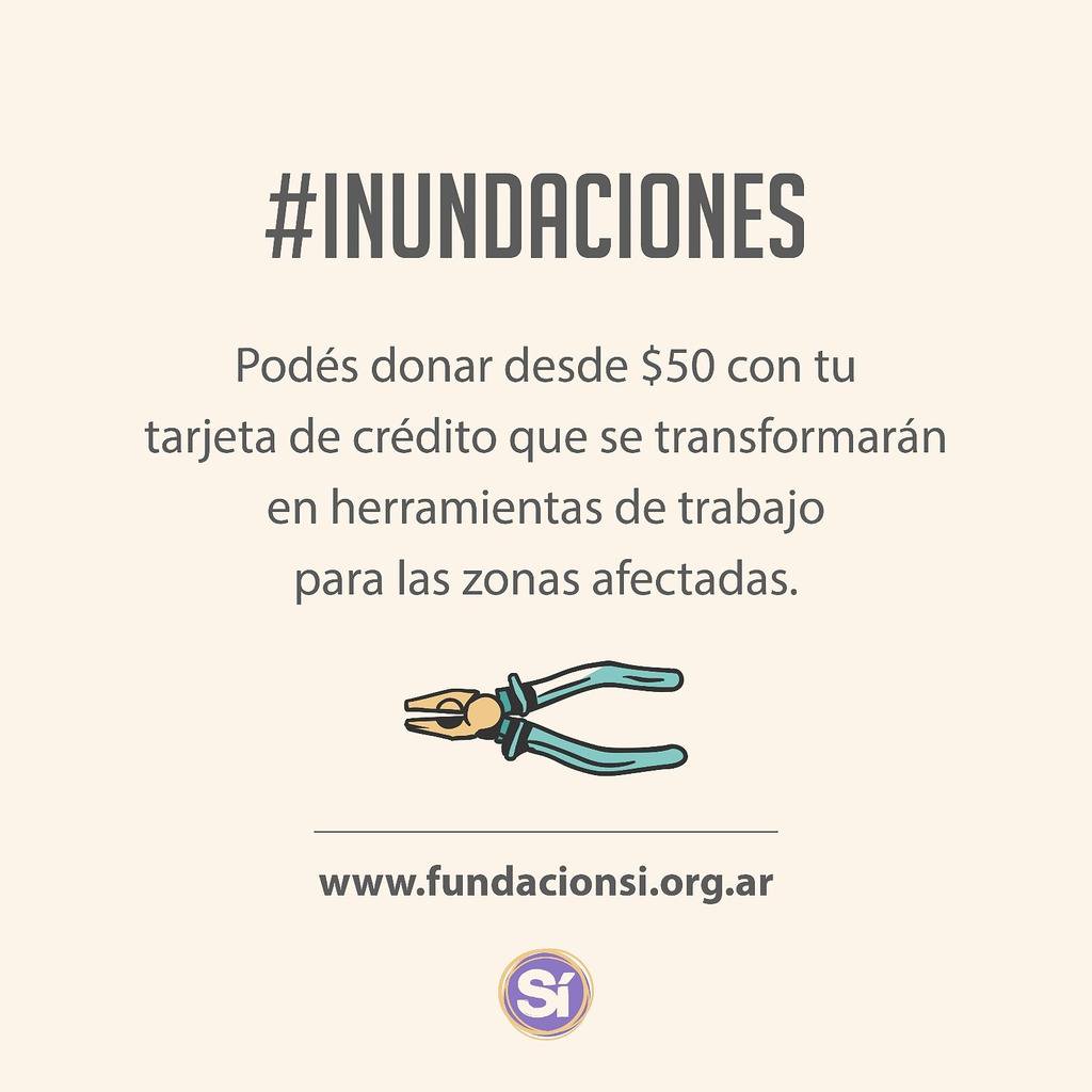 #Inundaciones Podes ayudar desde tu casa