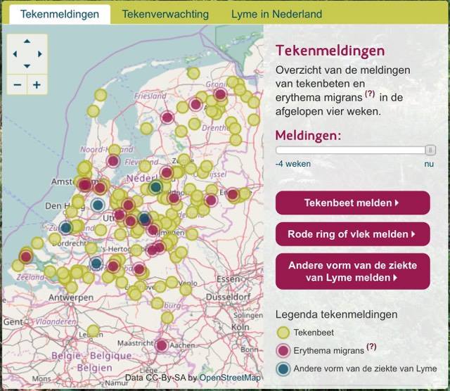 Tekenziekten's tweet photo. Er komen veel tekenmeldingen binnen van een #tekenbeet #EM en #andere vorm van #ziektevanLyme. Blijf alert. #tekencheck en #kledingcheck https://t.co/MiKZD8ghq2