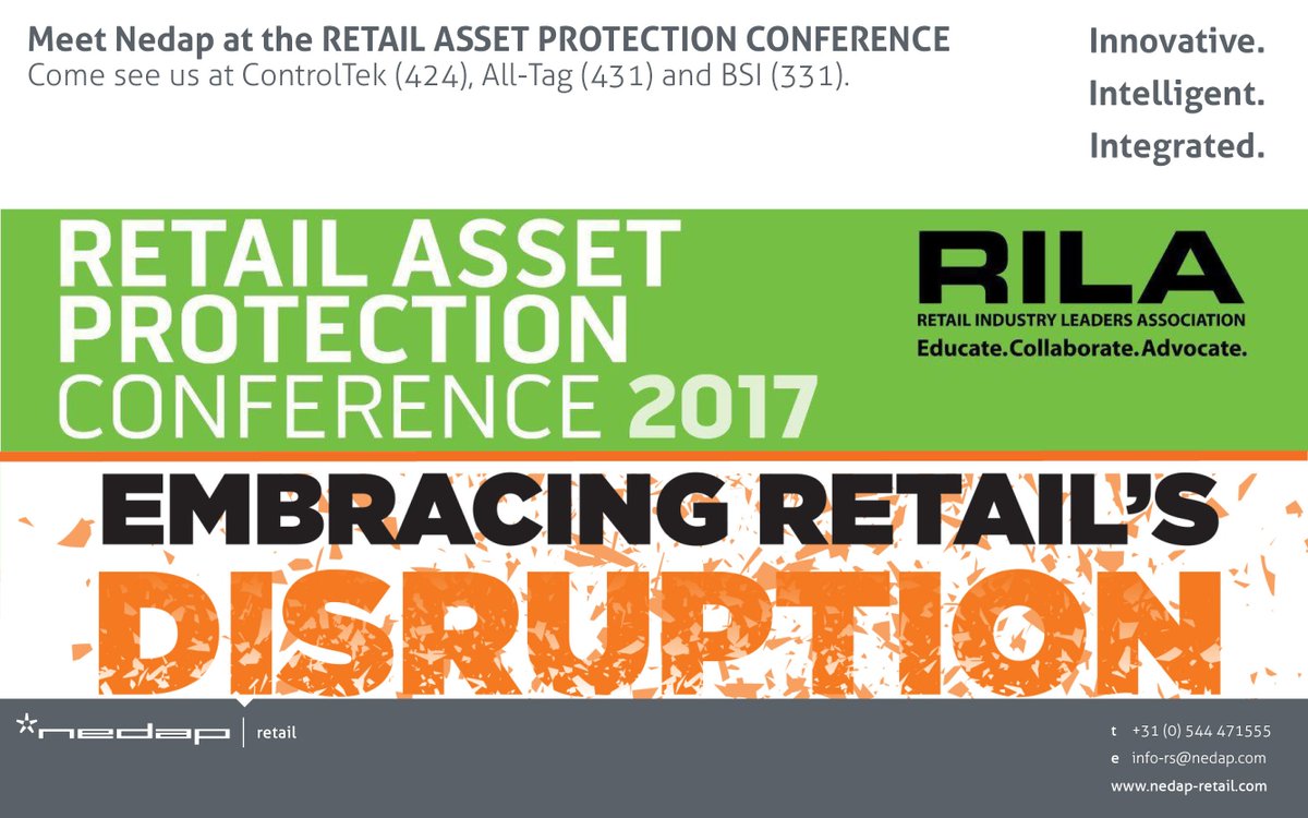 Make sure to come see us at <a href="/ControltekUSA/">CONTROLTEK USA</a>, <a href="/AllTagSecurity/">All-Tag Security</a> and BSI this week during the Retail Asset Protection Conference! <a href="/RILAtweets/">RILA</a>