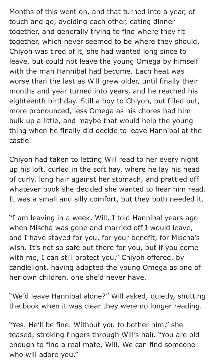 AchillesLament's tweet photo. "Beautiful Mine"  Ch.3 https://t.co/Yi9VoOFpw7 #YoungOmegaWill #CountAlphaHannibal #Chiyoh #ApocalypseAU #hannigramfanfic w/@DestinyAwakened https://t.co/jr6NnvtEpW