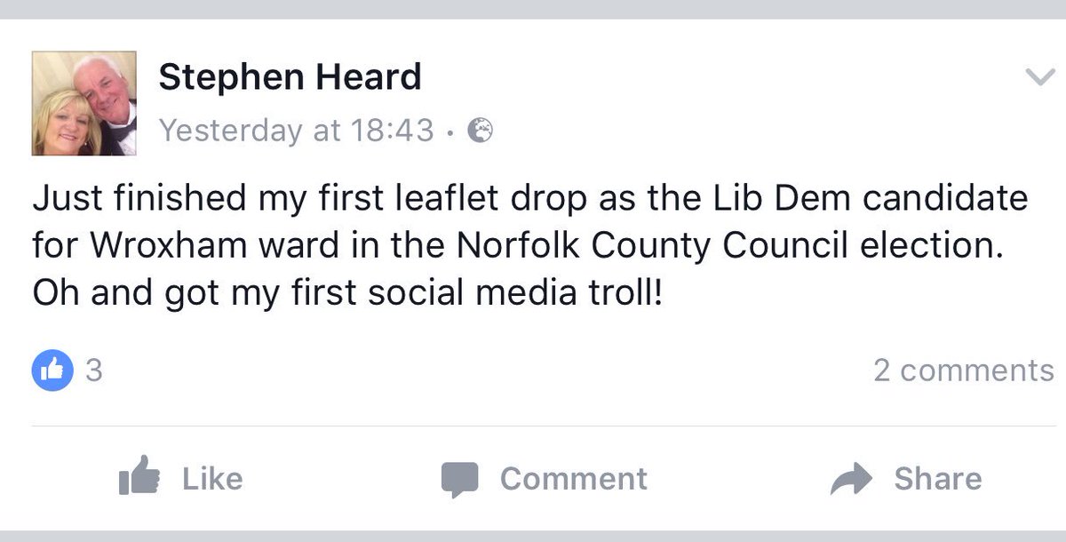 Lisa Warnes (@lisa_warnes) on Twitter photo Surely I'm not <a href="/SHCONSULT12/">Stephen Heard</a>'s first Social Media troll? And it's dangerous that he regards local residents as trolls! Surely I'm not <a href="/SHCONSULT12/">Stephen Heard</a>'s first Social Media troll? And it's dangerous that he regards local residents as trolls!