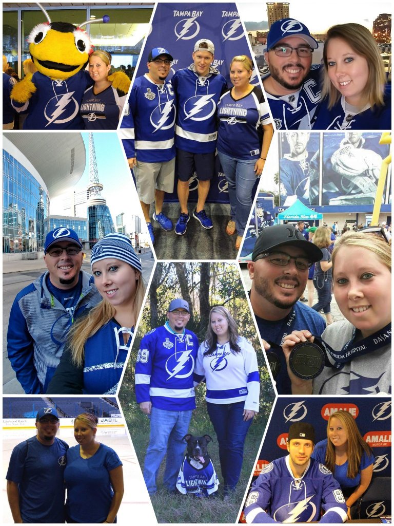 dennisdean69's tweet photo. #ProudToBeTheThunder as #BoltforLife! Hockey is something we do together. Also gives us a reason to travel to away games. @TBLightning ⚡ https://t.co/7097VTY5Fm