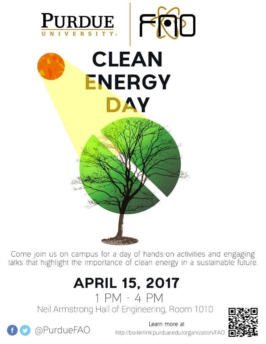 PurdueFAO's tweet photo. Great day out in West Lafayette! Come learn how we can harness all of this sunlight to power our world at Clean Energy Day this Saturday. https://t.co/dcUhctCgIx