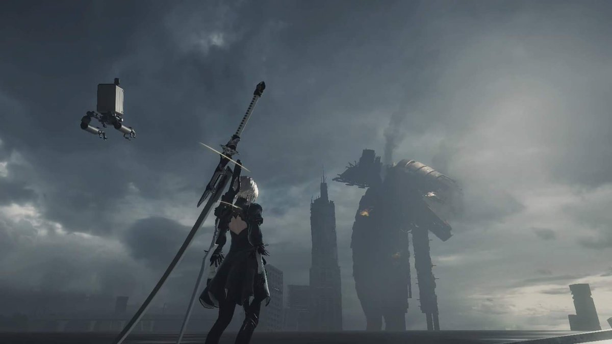 Hideroki's tweet photo. Thanks for this amazing game @NieRGame best thing so far in 2017. https://t.co/X4WzlW7dzO