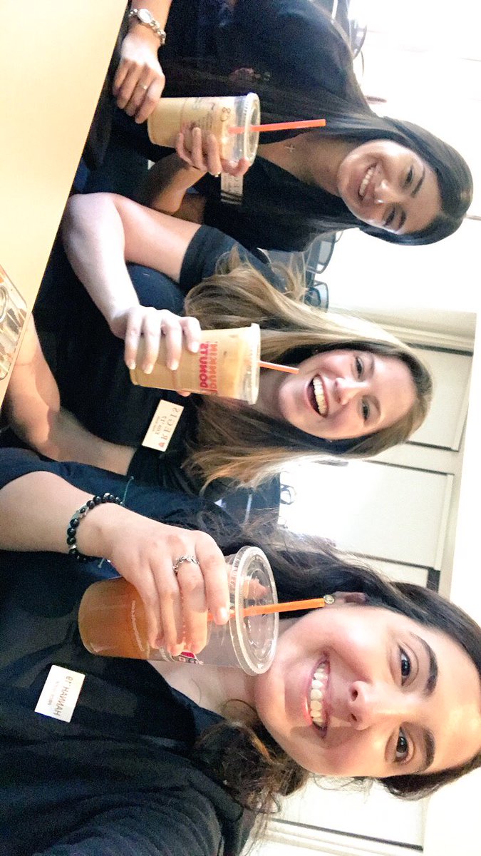 RegisPrideGuide's tweet image. Your Regis Pride Guides run on dunks ☕️🍩 getting ready to greet our guests! #RegisReady