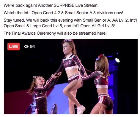 We are back LIVE on Facebook! #ceNationals2017 <a href="/ScorpionNiagara/">ScorpionsNiagara</a>