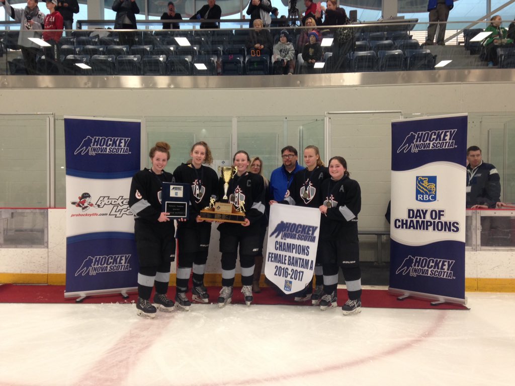 Congrats to the Cape Breton West Islanders, your Female Bantam A provincial champions! #RBCDoC