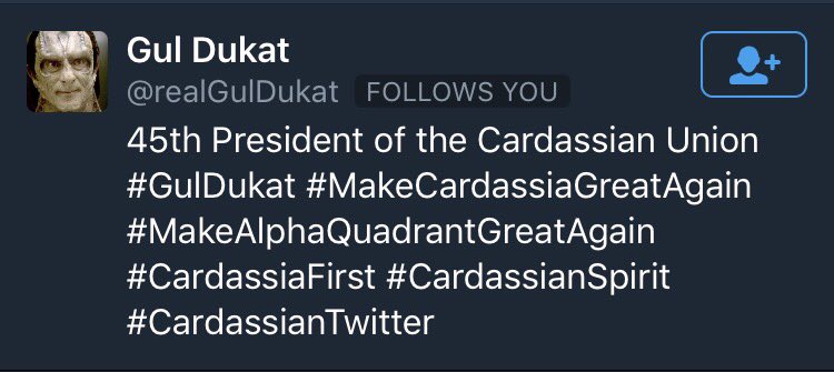 30Podcast's tweet photo. I gotta say, this made my day! 😀 @realGulDukat #StarTrek https://t.co/2tRVRNFYBB