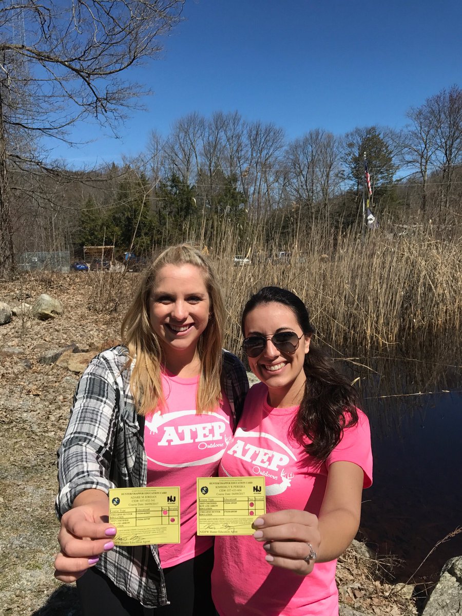 ATEPOutdoors's tweet photo. #NJ just gained 2 more #newhunters! Congrats to Adare and Kim on passing their #hunter safety courses! #huntingNJ https://t.co/9l9G0OmZlj