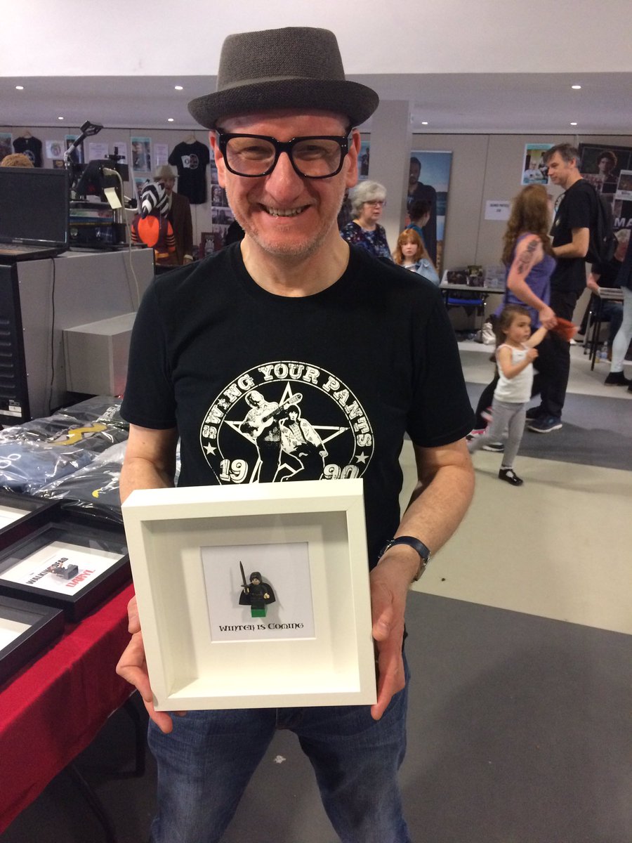 lordofthebrick's tweet photo. Our stall at #StokeConTrent today, where we had a very special customer! #swingyourpants https://t.co/s2pr6rpuSE