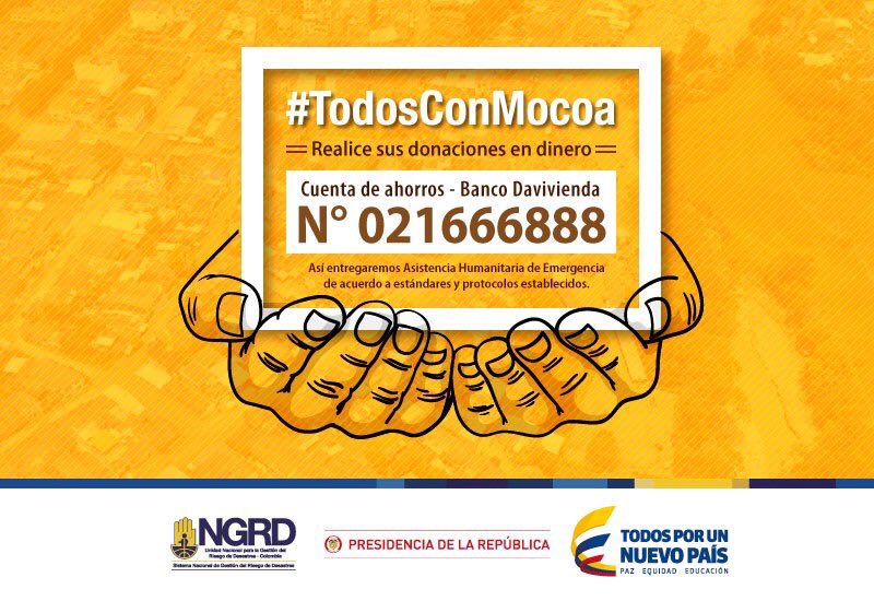 CImpertinente's tweet photo. Amigos, es momento de unirnos. #TodosConMocoa. https://t.co/QXiudLnlBy