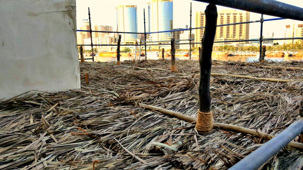CapeReed's tweet photo. Construction has commenced at Marsa Al Seef #Dubai. We are constructing heritage barasti shading structures! #MarsaAlSeef #Construction https://t.co/DlLnrmHH8l