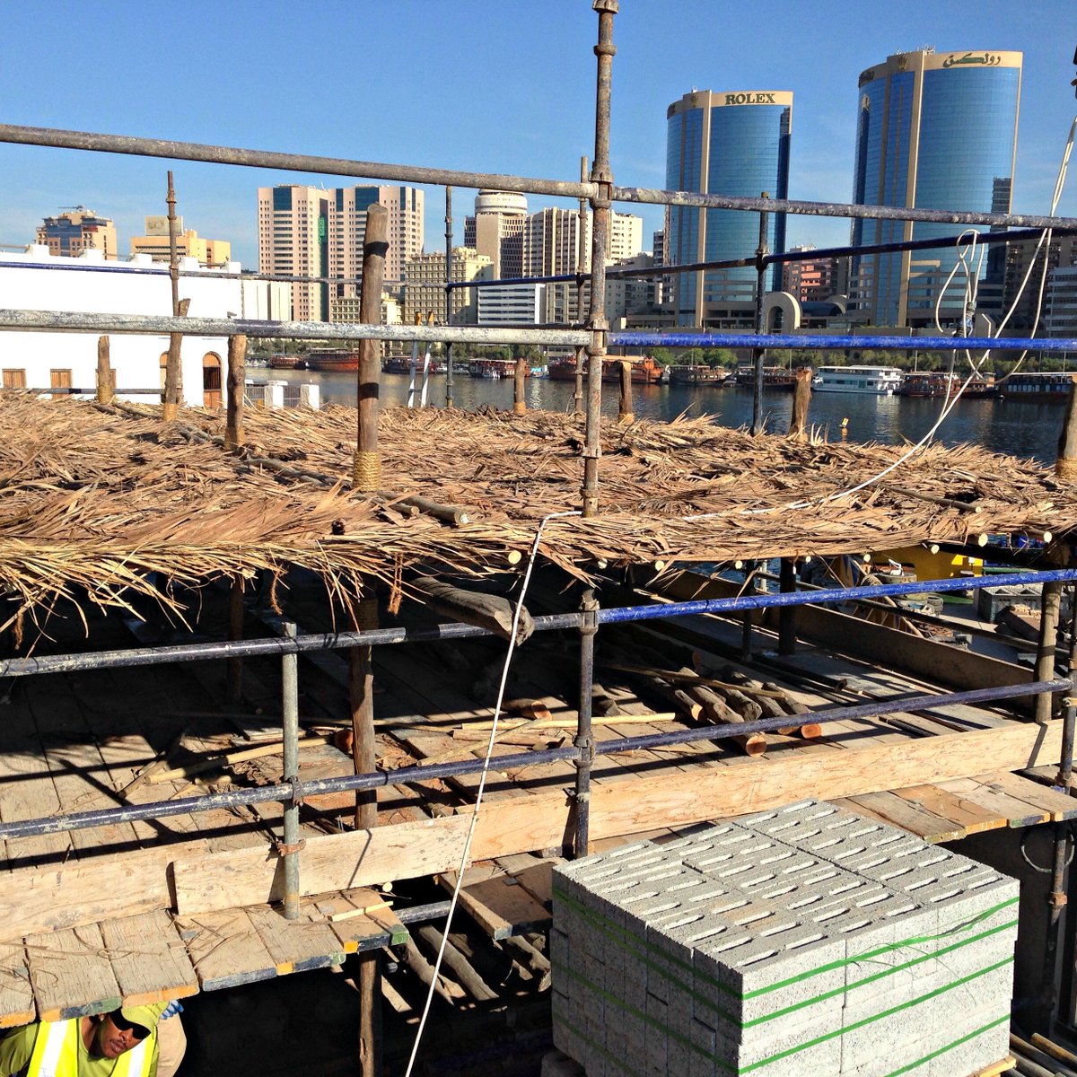 CapeReed's tweet photo. Construction has commenced at Marsa Al Seef #Dubai. We are constructing heritage barasti shading structures! #MarsaAlSeef #Construction https://t.co/DlLnrmHH8l