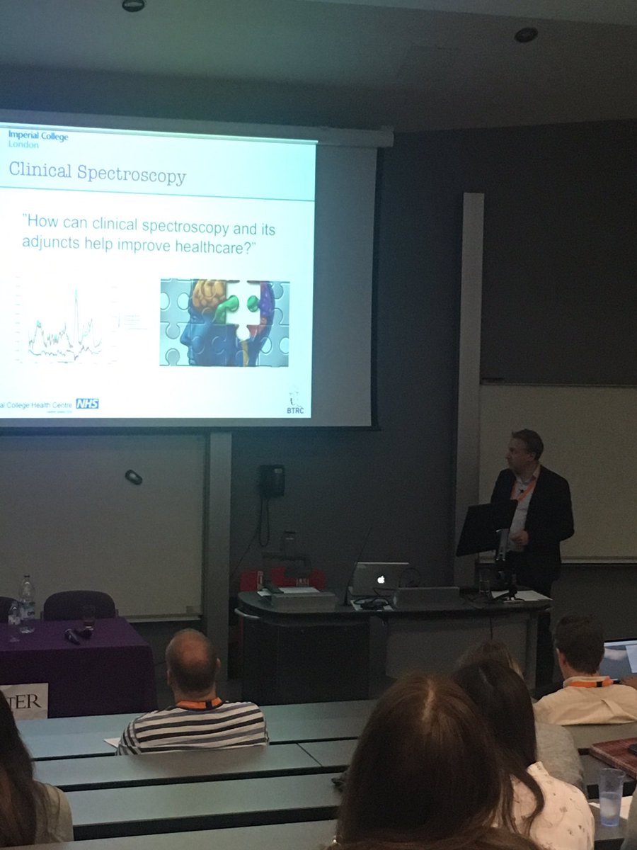 HollehButler's tweet photo. Kevin O'Neill of Imperial College, and the @clinspecdx clinical focus group, discussing the use of spectroscopy in neurosurgery #Clircon https://t.co/3L05tgXWoz