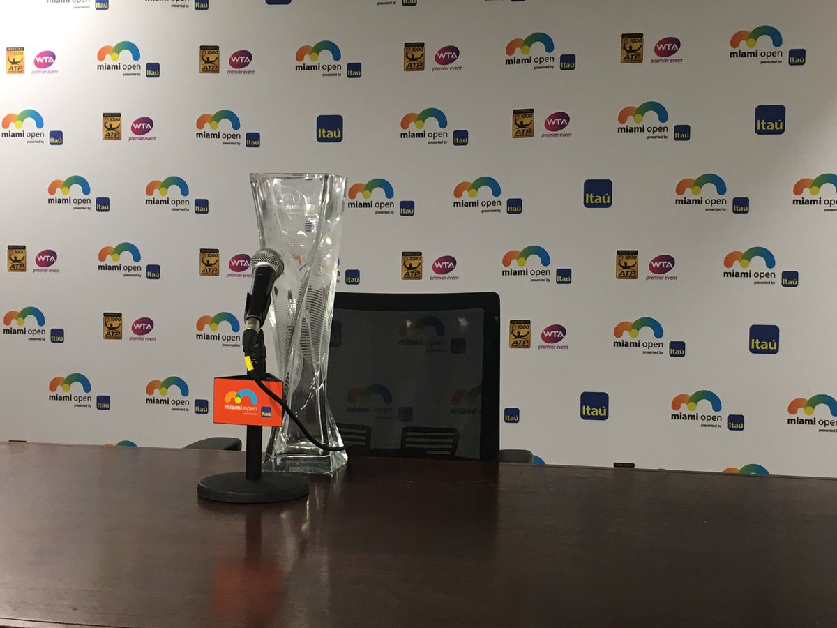 Our trophy has been having fun. But @butch is ready for a new owner.

#MiamiOpen