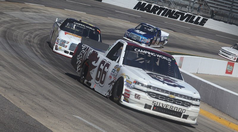TomBakerShow's tweet photo. The @GamecocksOnline @BolenMotorsport truck of @RossChastain was 7th in the #Alpha250 @MartinsvilleSwy: https://t.co/P99ZeivWiq #NASCAR https://t.co/esdfNcukNV