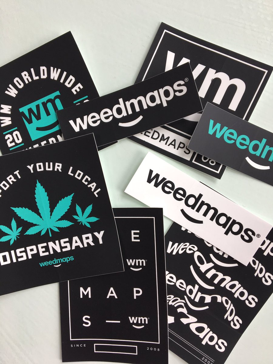 CannabisComms's tweet photo. Cool stickers from @weedmaps a pick up at yesterday's #hashbash2017 in Ann Arbor. https://t.co/1ey0RrhieF