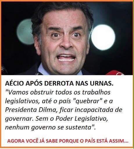 Resultado de imagem para aecio vamos obstruir